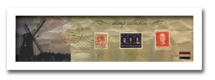 切手 アンティーク調 インテリアアート Stamp Collection ホワイト オランダ PZ-7040 店舗 カフェ ラウンジ ロビー ホテル 法人 kar-3067197s5の画像
