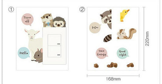 Switch Stickers スイッチステッカー Happy Baby Animals2 OSH-9005 kar-4046002s1