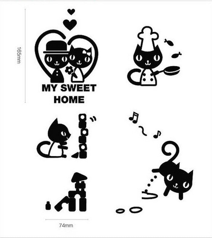 Switch Stickers スイッチステッカー Sweet Cat OSS-0232 店舗 カフェ ラウンジ ロビー ホテル 法人 kar-4046007s1の画像