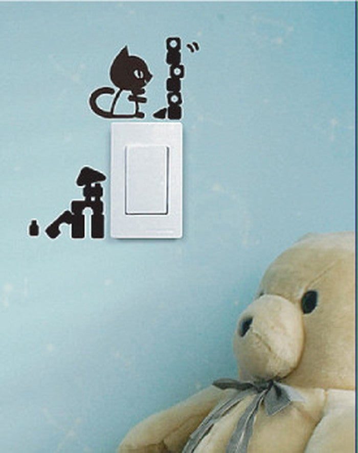 Switch Stickers スイッチステッカー Sweet Cat OSS-0232 店舗 カフェ ラウンジ ロビー ホテル 法人 kar-4046007s1の画像