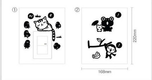 Switch Stickers スイッチステッカー Animal Friends OSS-9009 kar-4046010s1