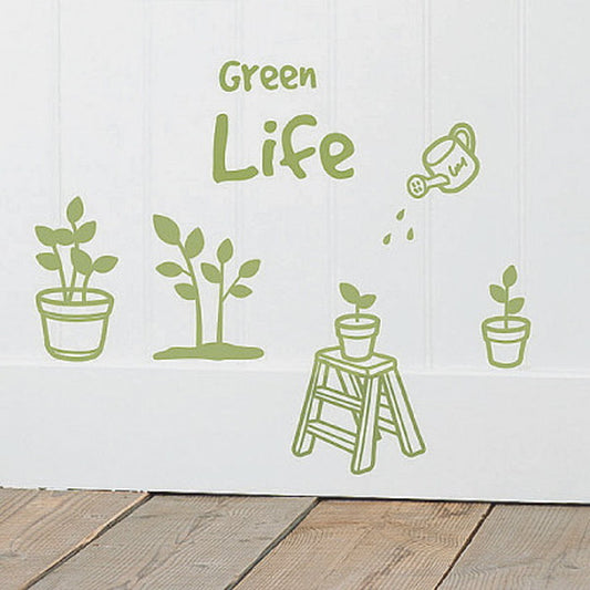 Mini Wall Stickers ミニウォールステッカー Green Life OSH-9014 kar-4046014s1