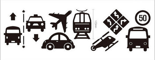 Mini Wall Stickers ミニウォールステッカー Travel Icon OSH-9020 kar-4046019s1