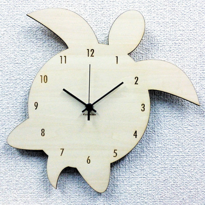 ハワイアン アジアン テイスト 掛け時計 Silhouette Clock ホヌ Honu ホヌ 保証付 sk-1007 kar-4534127s1