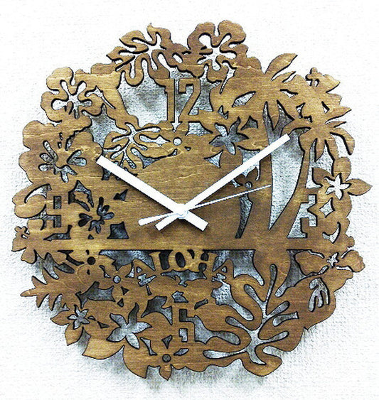 シルエットクロック Silhouette Clock2 Hawaiian Hawaiian Brown 保証付 sk-2003 kar-4650414s1