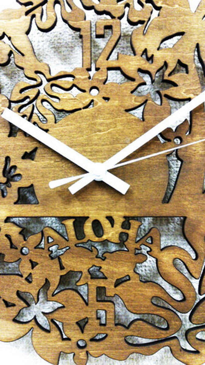 シルエットクロック Silhouette Clock2 Hawaiian Hawaiian Brown 保証付 sk-2003 kar-4650414s1