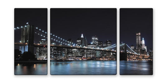 CANVAS ART キャンバスアート BrooklynBridge ブルックリンブリッジ Mサイズ W600×H300 3枚組 US-1001 店舗 カフェ ラウンジ ロビー ホテル 法人 kar-4999340s1の画像