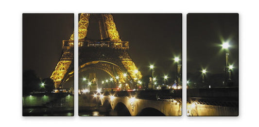CANVAS ART キャンバスアート Paris Eiffel Tower パリ エッフェル塔 Lサイズ W1000×H500 3枚組 US-2002 店舗 カフェ ラウンジ ロビー ホテル 法人 kar-4999344s2の画像