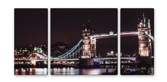 CANVAS ART キャンバスアート London Tower Bridge ロンドン タワーブリッジ Mサイズ W600×H300 3枚組 US-1004 店舗 カフェ ラウンジ ロビー ホテル 法人 kar-4999349s1の画像