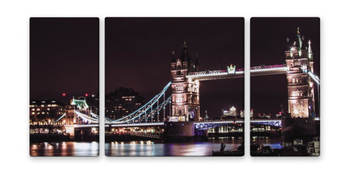 CANVAS ART キャンバスアート London Tower Bridge ロンドン タワーブリッジ Lサイズ W1000×H500 3枚組 US-2004 店舗 カフェ ラウンジ ロビー ホテル 法人 kar-4999349s2の画像
