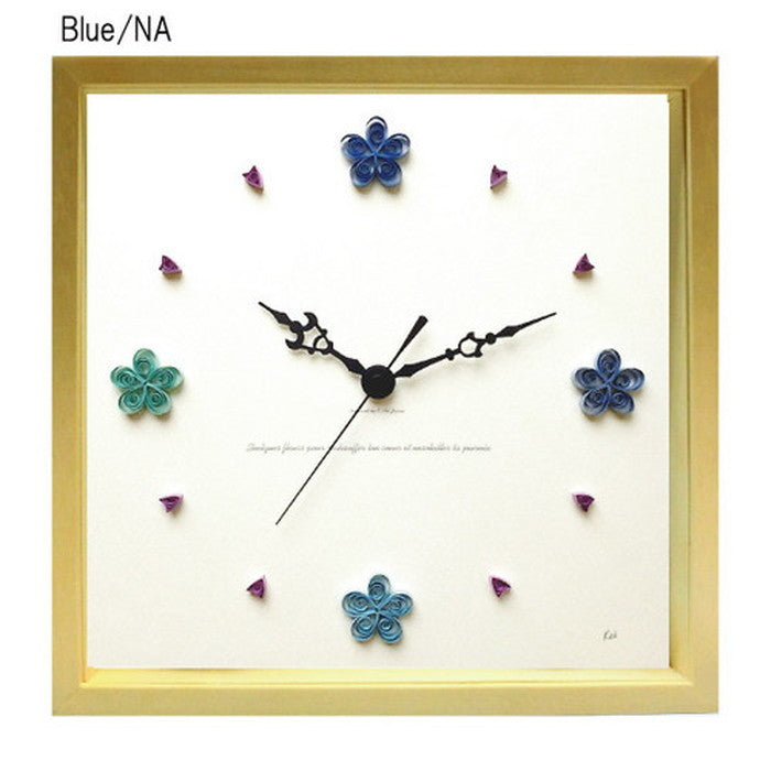 アートクラフト ペーパークイリング掛時計 Paper Quiling Clock フレームカラーナチュラル Blue PQ-1001 保証付 kar-5093207s1