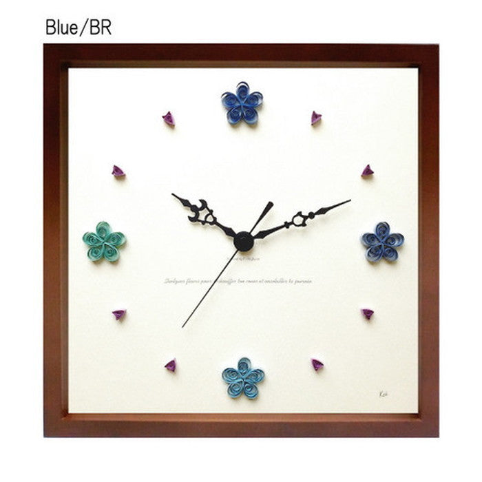 アートクラフト ペーパークイリング掛時計 Paper Quiling Clock ブラウン Blue PQ-1004 保証付 kar-5093207s2