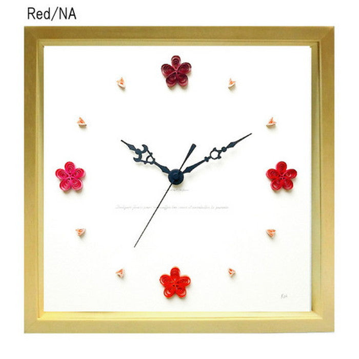 アートクラフト ペーパークイリング掛時計 Paper Quiling Clock フレームカラーナチュラル Red PQ-1002 保証付 kar-5093246s1