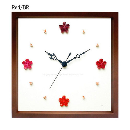 アートクラフト ペーパークイリング掛時計 Paper Quiling Clock ブラウン Red PQ-1005 保証付 kar-5093246s2