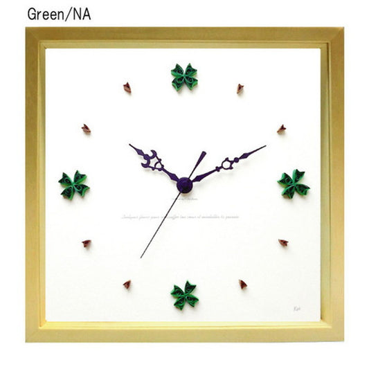 アートクラフト ペーパークイリング掛時計 Paper Quiling Clock フレームカラーナチュラル Green PQ-1003 保証付 kar-5093248s1