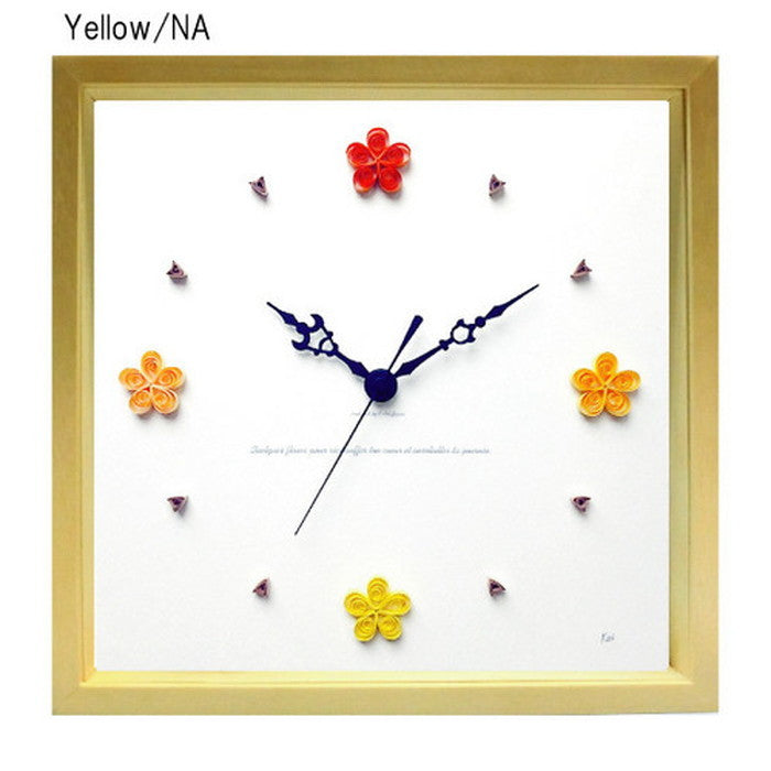 アートクラフト ペーパークイリング掛時計 Paper Quiling Clock フレームカラーナチュラル Yellow PQ-1007 保証付 kar-5093253s1