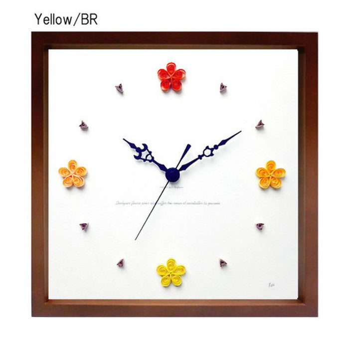 アートクラフト ペーパークイリング掛時計 Paper Quiling Clock ブラウン Yellow PQ-1010 保証付 kar-5093253s2