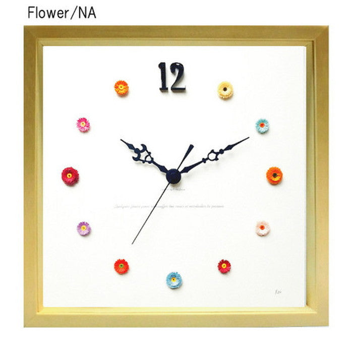 アートクラフト ペーパークイリング掛時計 Paper Quiling Clock フレームカラーナチュラル Flower PQ-1008 保証付 kar-5093254s1