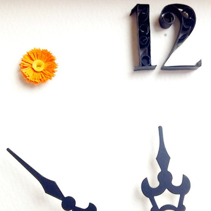 アートクラフト ペーパークイリング掛時計 Paper Quiling Clock ブラウン Flower PQ-1011 保証付 kar-5093254s2