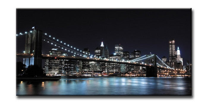 CANVAS ART キャンバスアート BrooklynBridge ブルックリンブリッジ Mサイズ W600×H300×D20mm US-5001 店舗 カフェ ラウンジ ロビー ホテル 法人 kar-6248409s2の画像