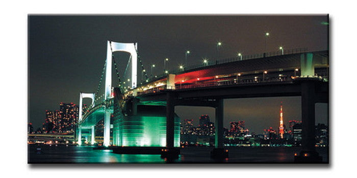 CANVAS ART キャンバスアート Tokyo Rainbow Bridge レインボーブリッジ Lサイズ W1000×H500×D40mm US-6003 kar-6248579s1