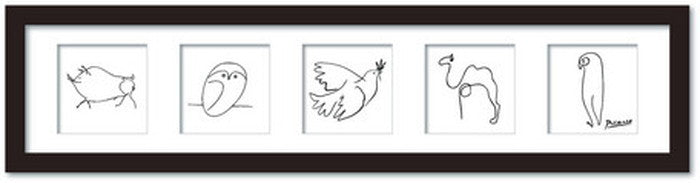 レクタングルアートL パブロ・ピカソ Pablo Picasso ヨコ PS-5004 フレームカラー ブラウン 店舗 カフェ ラウンジ ロビー ホテル 法人 kar-7429340S4の画像