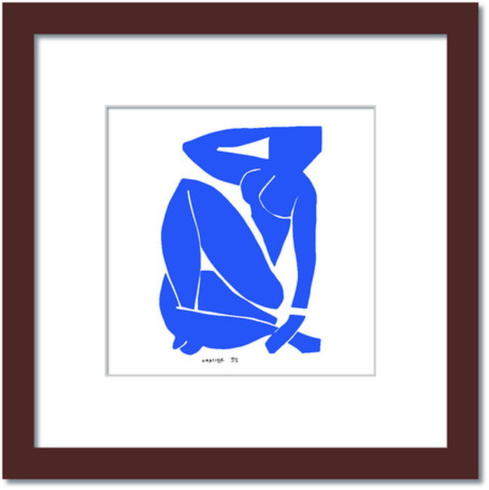 アンリ・マティス Henri Matisse Nu bleuIII Blue Nude3 HM-1005BR Sサイズフレームカラー ブラウン 店舗 カフェ ラウンジ ロビー ホテル 法人 kar-7484905S3の画像