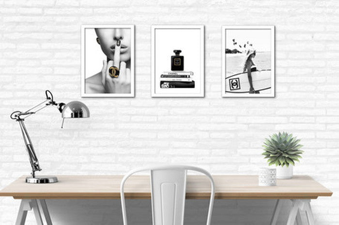 シャネル CHANEL Fashion Photography series FS-1002WH-A4 フレームカラー ホワイト サイズ A4 店舗 カフェ ラウンジ ロビー ホテル 法人 kar-7486250S2の画像