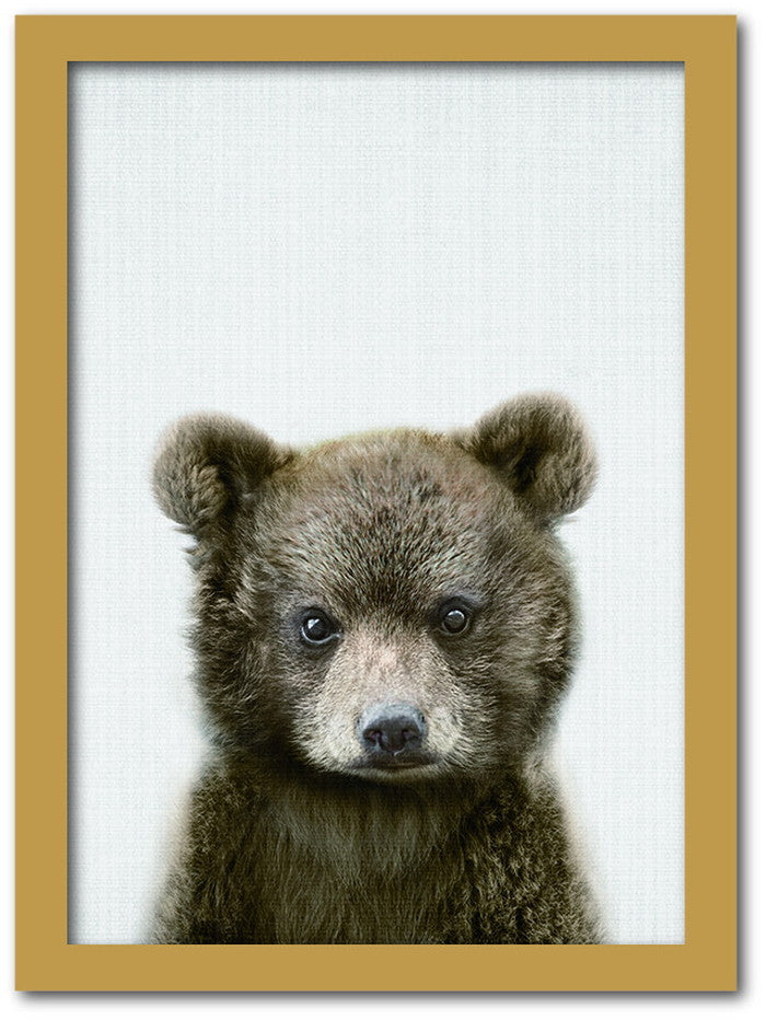 Animal Children series Bear クマ CB 2002NA フレームカラー：ナチュラル サイズ：A3 kar-8238778s5