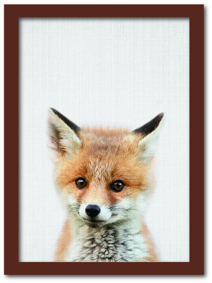 Animal Children series Fox キツネ CB 2005BR フレームカラー：ブラウン サイズ：A3 kar-8238792s7