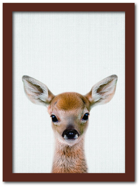 Animal Children series Deer シカ CB 2006BR フレームカラー：ブラウン サイズ：A3 kar-8238793s7