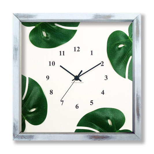 Monstera Clock モンステラクロック SV-3001 フレームカラー：アンティークホワイト 保証付 kar-9302219s1