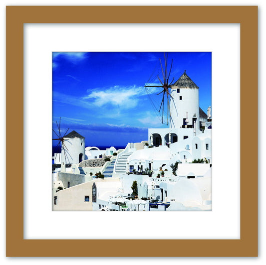 アートコレクション ホワイトアンドブルー 地中海 シリーズ WB-1003NA-M フレームカラー：ナチュラル Mサイズ 店舗 カフェ ラウンジ ロビー ホテル 法人 kar-9526107s6の画像