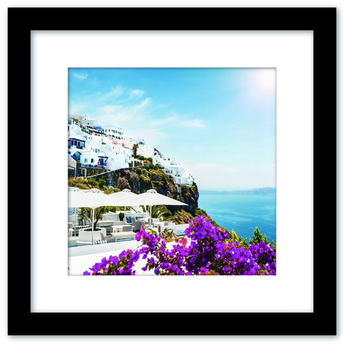 アートコレクション ホワイトアンドブルー 地中海 シリーズ WB-1004BK-L フレームカラー：ブラック Lサイズ 店舗 カフェ ラウンジ ロビー ホテル 法人 kar-9526114s12の画像