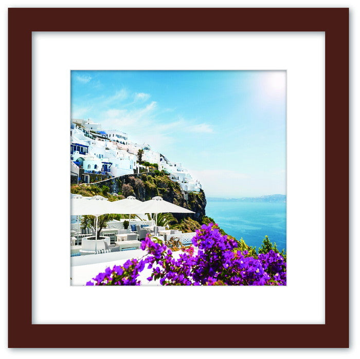 アートコレクション ホワイトアンドブルー 地中海 シリーズ WB-1004BR-S フレームカラー：ブラウン Sサイズ 店舗 カフェ ラウンジ ロビー ホテル 法人 kar-9526114s3の画像