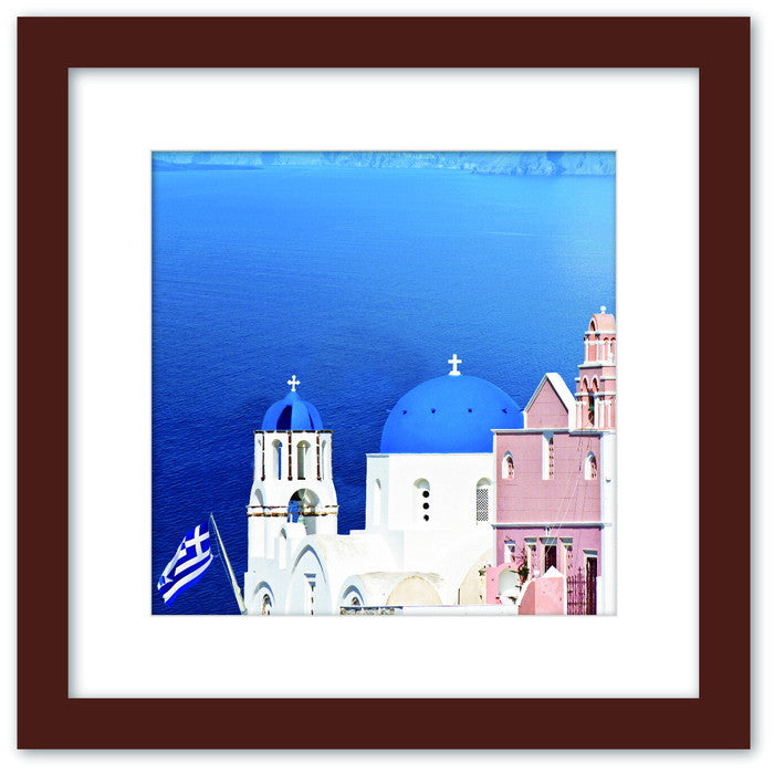 アートコレクション ホワイトアンドブルー 地中海 シリーズ WB-1005BR-L フレームカラー：ブラウン Lサイズ 店舗 カフェ ラウンジ ロビー ホテル 法人 kar-9526127s11の画像