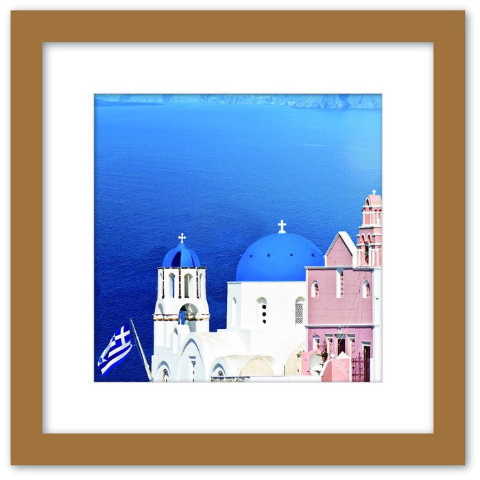 アートコレクション ホワイトアンドブルー 地中海 シリーズ WB-1005NA-S フレームカラー：ナチュラル Sサイズ 店舗 カフェ ラウンジ ロビー ホテル 法人 kar-9526127s2の画像