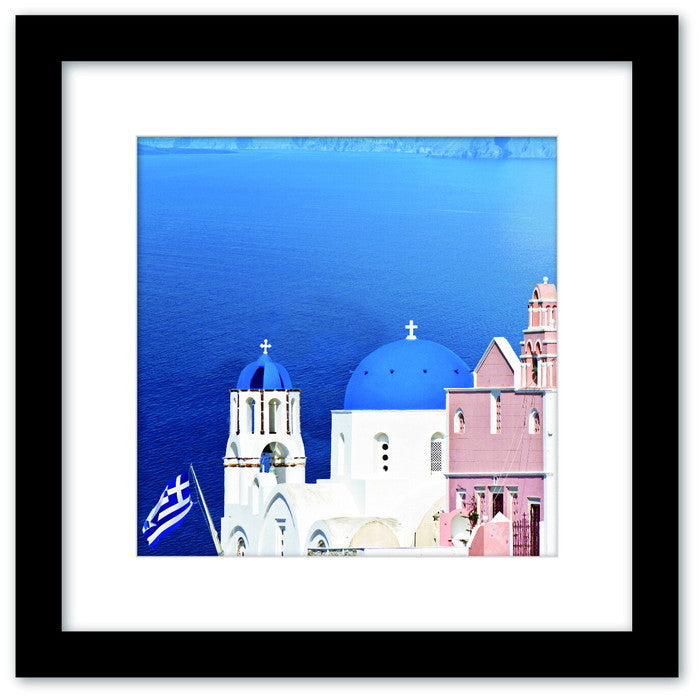 アートコレクション ホワイトアンドブルー 地中海 シリーズ WB-1005BK-S フレームカラー：ブラック Sサイズ 店舗 カフェ ラウンジ ロビー ホテル 法人 kar-9526127s4の画像