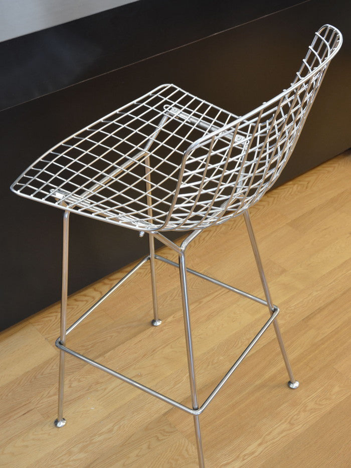 ベルトイア カウンタースツール クロームメッキ ブラック ホワイト W54xD56xH104 sh70 e-comfort デザイナーズ ジェネリック家具 リプロダクト  kwg-bs7193aの画像