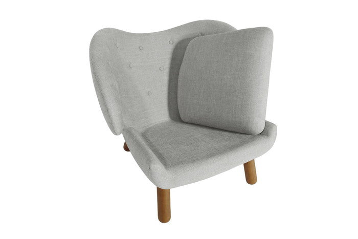 【即納】フィン・ユール ペリカンチェア ボタン付き アッシュブラウン ファブリック 保証付 e-comfort デザイナーズ ジェネリック家具 リプロダクト  kwg-ch2008a6f3mの画像