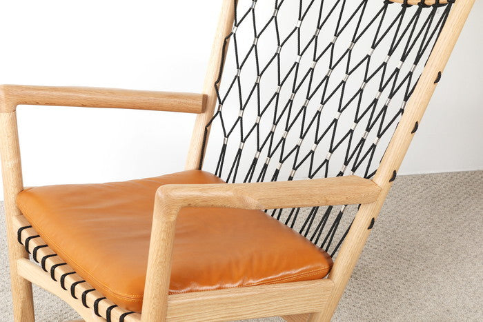 No.124 ロッキングチェア 本革 レザー レッドオーク ブラウン ブラック ブラック ホワイト ブラウン ダークブラウン クリームホワイト レッド W75xD92xH103 sh43 e-comfort デザイナーズ ジェネリック家具 リプロダクト  kwg-ch2124-leの画像