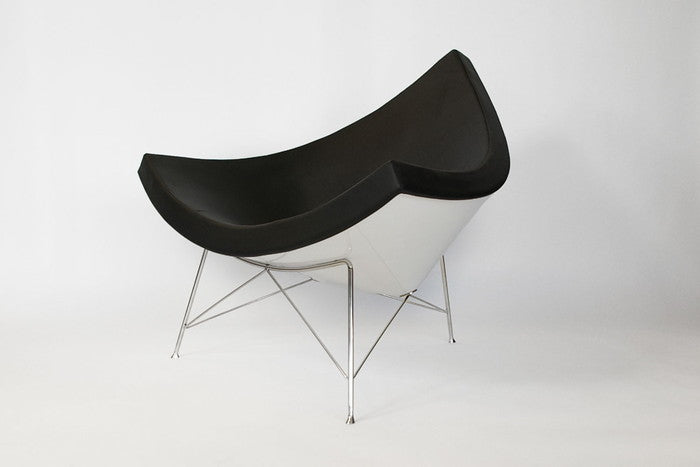 ココナッツチェア 本革 レザー FRPマット仕上げ ホワイト ステンレススチール ブラック ホワイト ブラウン ダークブラウン クリームホワイト レッド W105xD82xH84 e-comfort デザイナーズ ジェネリック家具 リプロダクト  kwg-ch7143-leの画像