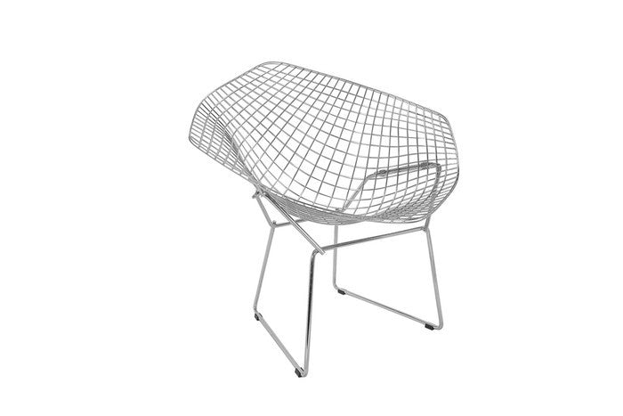 ダイヤモンドチェアA スチール クロームメッキ ブラック ホワイト W84xD66xH85 e-comfort デザイナーズ ジェネリック家具 リプロダクト  kwg-ch7283aの画像