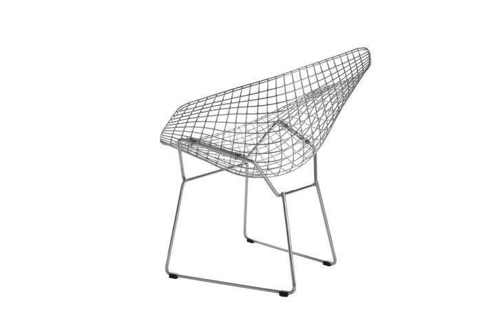 ダイヤモンドチェアA スチール クロームメッキ ブラック ホワイト W84xD66xH85 e-comfort デザイナーズ ジェネリック家具 リプロダクト  kwg-ch7283aの画像