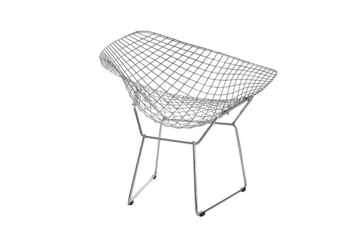 ダイヤモンドチェアA スチール クロームメッキ ブラック ホワイト W84xD66xH85 e-comfort デザイナーズ ジェネリック家具 リプロダクト  kwg-ch7283aの画像