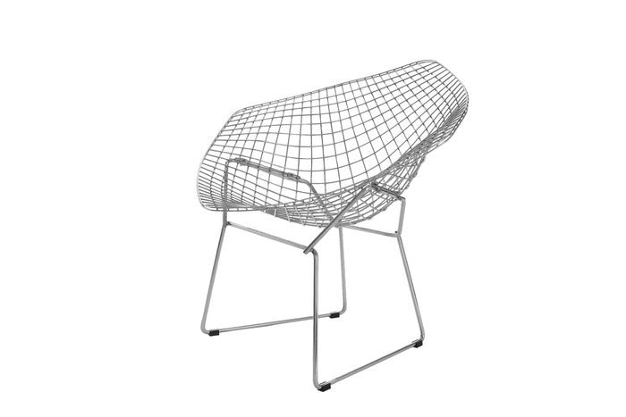 ダイヤモンドチェアA スチール クロームメッキ ブラック ホワイト W84xD66xH85 e-comfort デザイナーズ ジェネリック家具 リプロダクト  kwg-ch7283aの画像