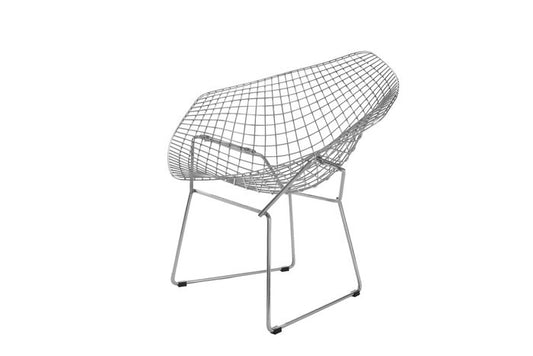 ダイヤモンドチェアA スチール クロームメッキ ブラック ホワイト W84xD66xH85 e-comfort デザイナーズ ジェネリック家具 リプロダクト  kwg-ch7283aの画像