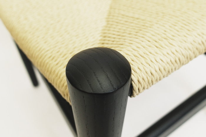 【即納】ラストダイニング チェア アッシュ ブラック ペーパーコードナチュラル W55xD50xH75 sh46 AH69 e-comfort デザイナーズ ジェネリック家具 リプロダクト  kwg-ch90256e6g8aの画像