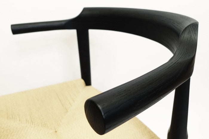 【即納】ラストダイニング チェア アッシュ ブラック ペーパーコードナチュラル W55xD50xH75 sh46 AH69 e-comfort デザイナーズ ジェネリック家具 リプロダクト  kwg-ch90256e6g8aの画像