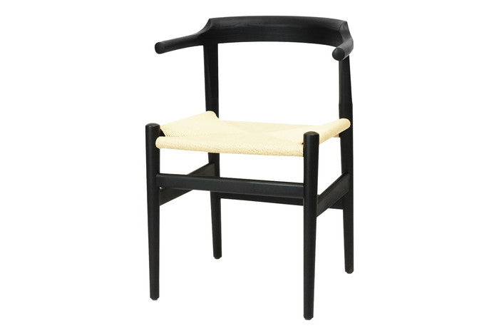 【即納】ラストダイニング チェア アッシュ ブラック ペーパーコードナチュラル W55xD50xH75 sh46 AH69 e-comfort デザイナーズ ジェネリック家具 リプロダクト  kwg-ch90256e6g8aの画像